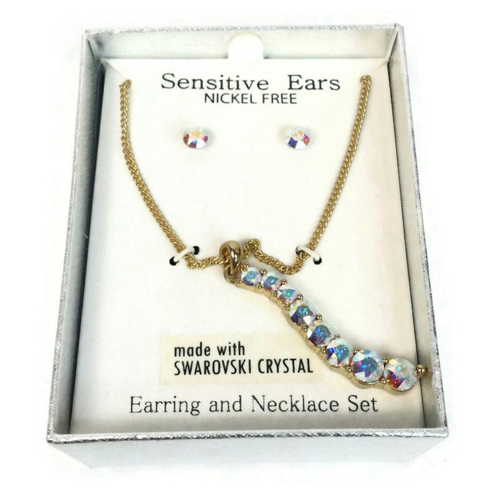 Earing and Necklace St Sensitive Ears Nickel Free